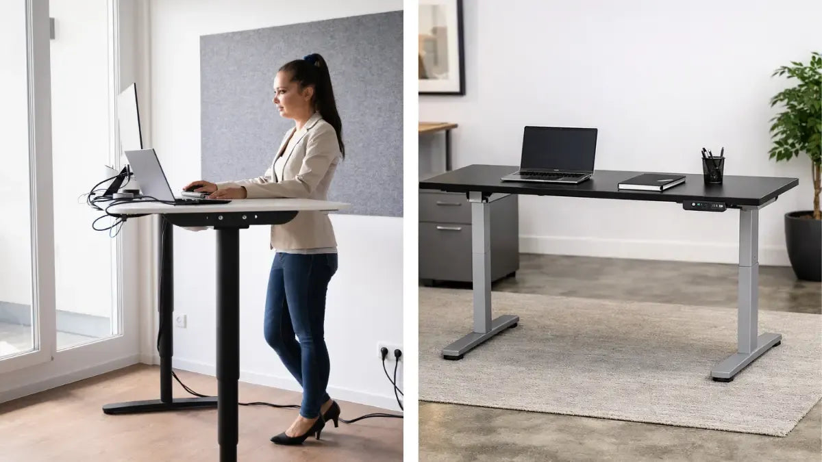 Steelcase Ology vs Workrite sit-stand desk comparison