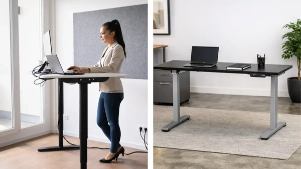 Steelcase Ology vs Workrite sit-stand desk comparison