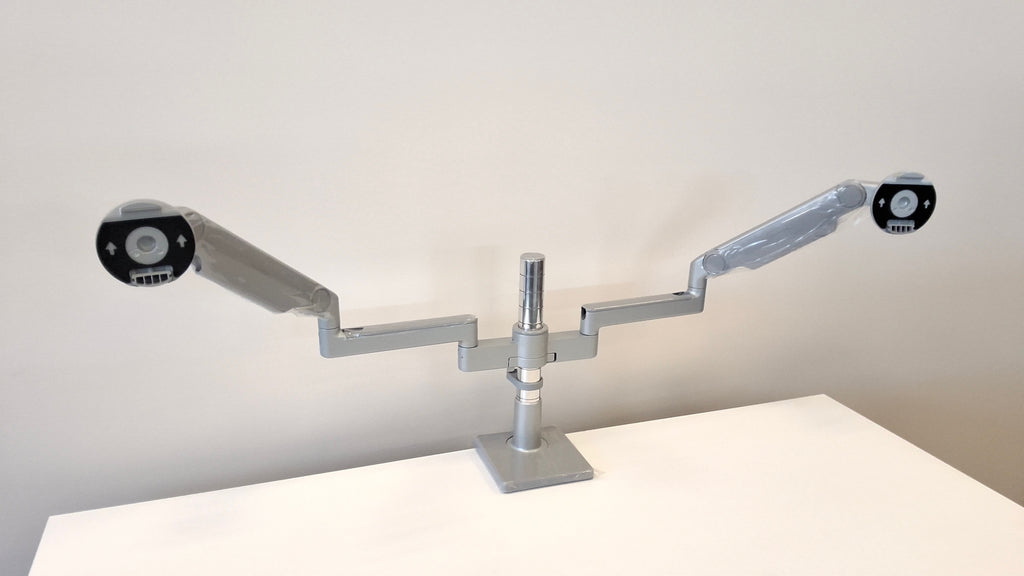 Humanscale dual monitor arm with extended reach 